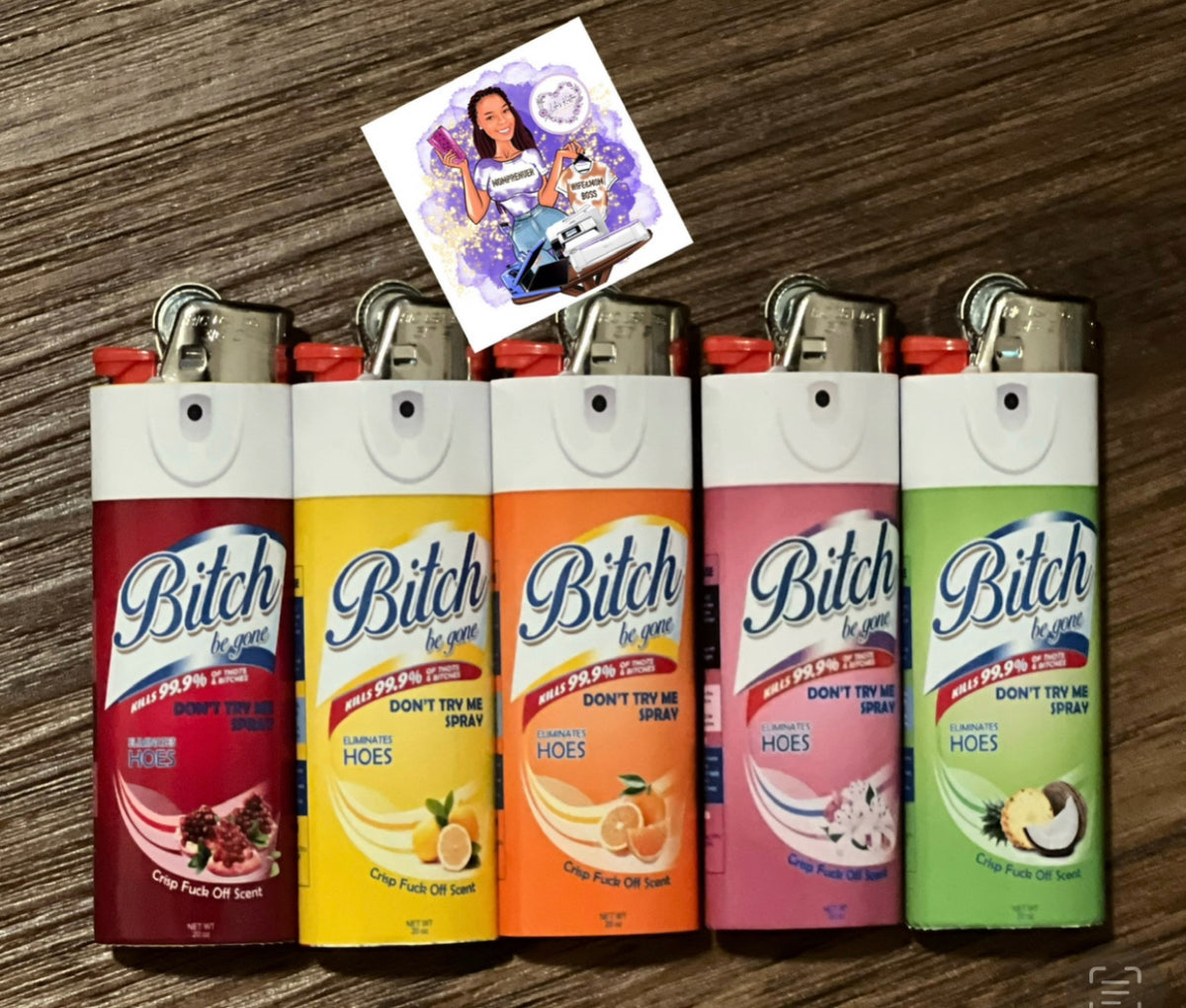 Set of 5 Custom Photo Lighters