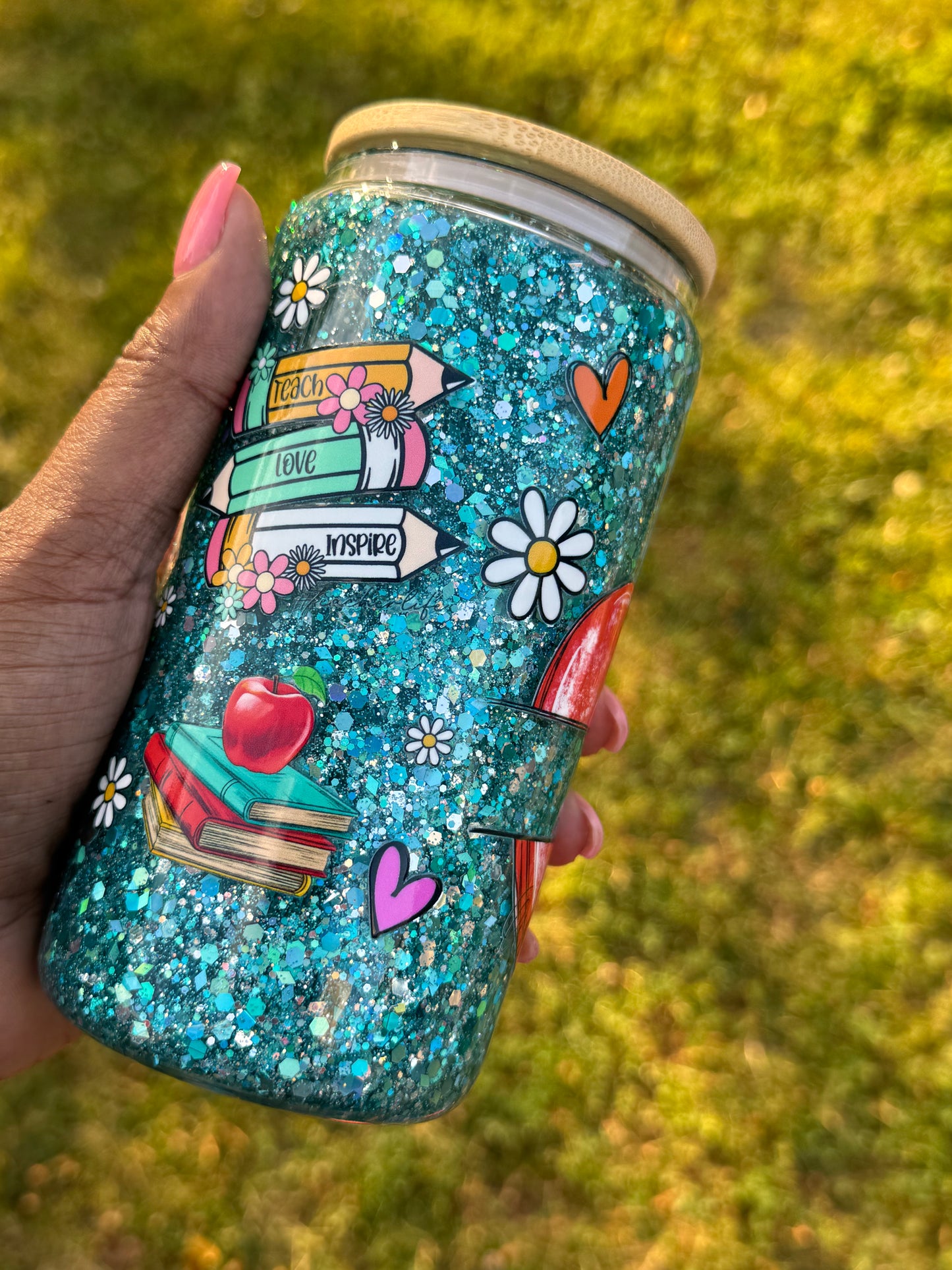 Custom 16oz Snowglobe Glass Can