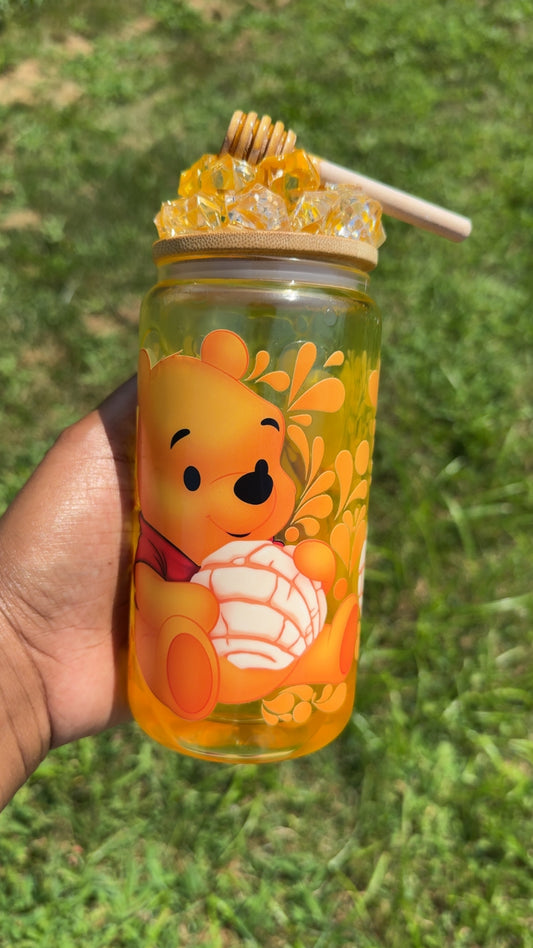 16oz Honey Drip Snowglobe with matching lid