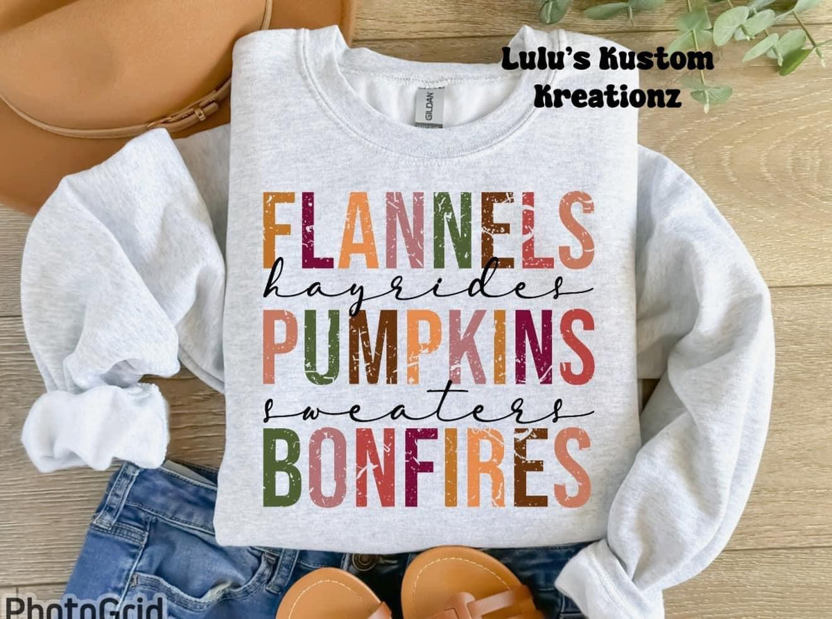 Flannels Pumpkins Bonfires